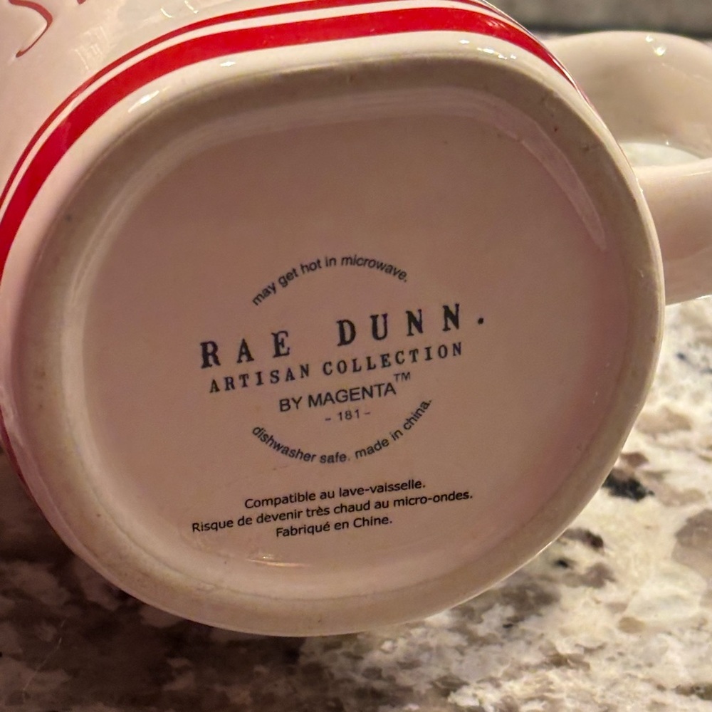 Rae Dunn Cream and Red Santa Mug - Picture 2 of 2